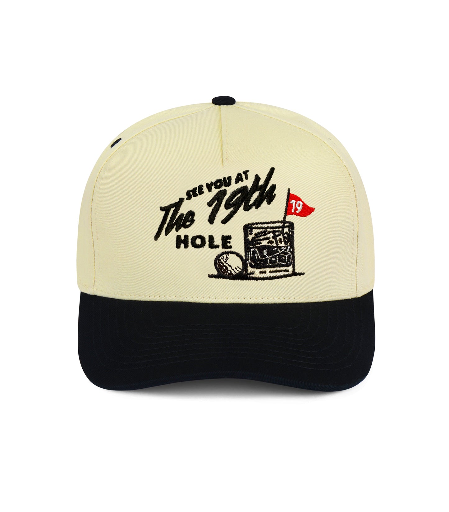 19th Hole - Cream & Black Snapback